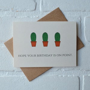J'espère que votre ANNIVERSAIRE tombe à pic cartes de vœux | de jeu de mots cactus | ami | cactus | cadeaux pour amoureux des plantes | cadeaux de fête | 30 40 50 50