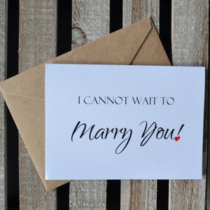 J'ai hâte de vous marier cartes de vœux pour le jour du mariage | à ma femme mari | le jour de notre mariage | cadeaux pour jeunes mariés | Cadeau pour conjoint pour vous épouser