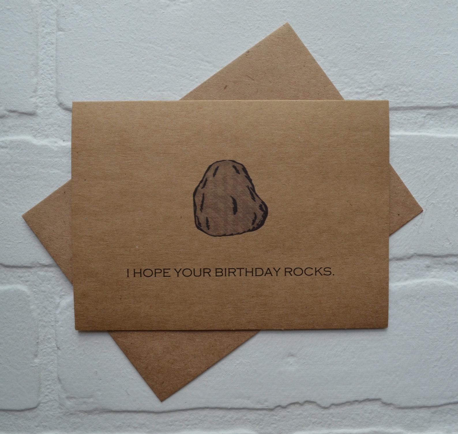 Hope Your BIRTHDAY ROCKS Birthday Card Greeting Card Happy Etsy