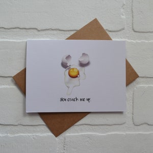 ME CRACK ME up feliz tarjeta de felicitación de Pascua / divertidas tarjetas de huevos de Pascua / sólo porque / regalos de cesta de Pascua / juego de palabras con huevos agrietados / hazme reír