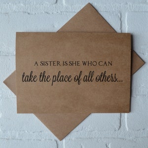 SISTER kann an die Stelle aller anderen Brautjungfer Vorschlag Karten | willst du meine Trauzeugin sein Karte | Hochzeit Braut Partygeschenke
