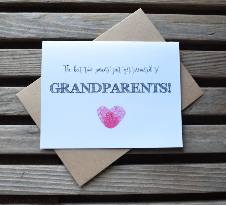 PROMU AUX GRANDSPARENTS nouvelle carte bébé carte de Etsy France