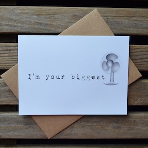Je suis votre PLUS GRAND FAN carte de jeu de | cartes de félicitations | amitié | juste parce que | enfants | bon travail | bravo | fille fils | sport