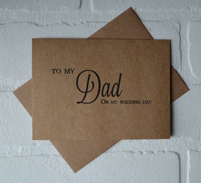 To my DAD WEDDING DAY card thank you parents card kraft father t To my DAD WEDDING DAY card thank you parents card kraft father t