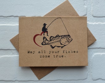 May All Your FISHES COME TRUE Valentine Day Card Romance