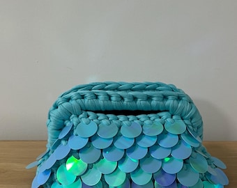 Mini Handmade Crochet Sequin Clutch