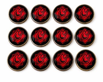 Arkham Horror LCG Blood Chaos Tokens, Metal Blood Token Upgrade, Board Game Accessory for Arkham Horror Card Game