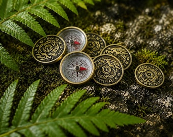 Lost Ruins of Arnak Metal Coins, Compass Tokens, Board Game Upgrade Accessories