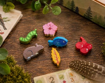 Wingspan Wooden Food, Nectar, First Player Tokens, Game Accessory Upgrade
