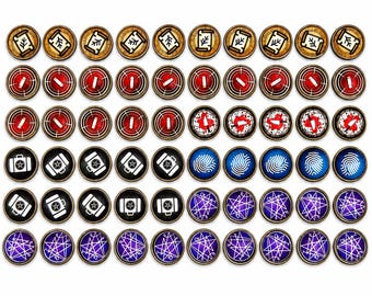 Arkham Horror LCG Metal Asset Use Tokens, Resource Trackers (60Pcs)