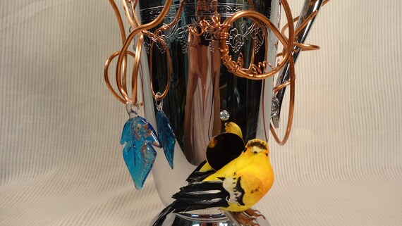 Whimsical Repurposed Metal Chrome Plated Cocktail Shaker Bird Etsy