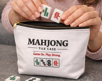 Estuche para fichas de Mahjong / Organizador de accesorios para noches de juegos