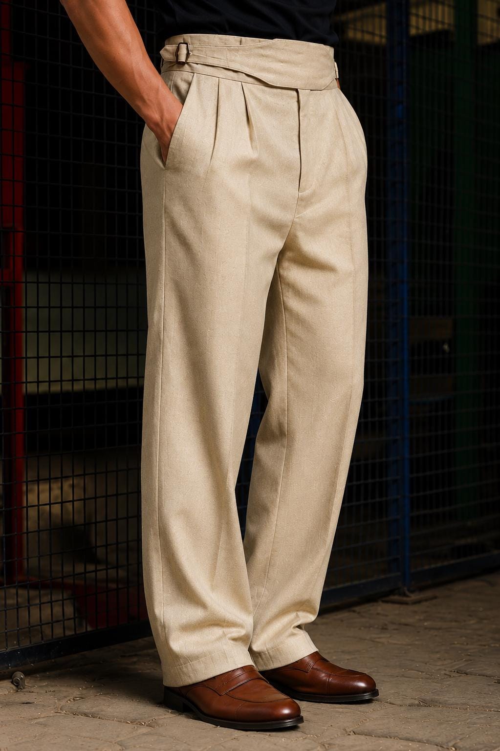 Gurkha Pants, High-waist, Double Pleated, Side Buckle Trousers - Etsy