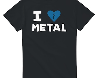 I Heart Metal T-Shirt | Elliott Smith Inspired Tee | Indie Rock Vintage Style Shirt