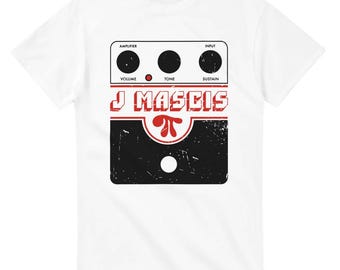 Camiseta vintage conmemorativa con efecto desgastado inspirada en el pedal de distorsión Big Muff de J Mascis