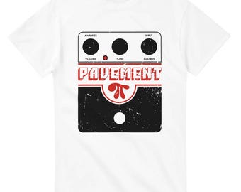 Camiseta vintage estilo homenaje con pedal de distorsión Pavement Big Muff Inspired.