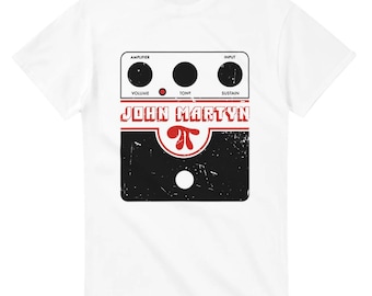Camiseta vintage estilo tributo con efecto desgastado inspirada en el pedal de distorsión Big Muff de John Martyn