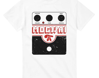 Camiseta vintage estilo tributo con efecto desgastado inspirada en el pedal de distorsión Big Muff de Mogwai