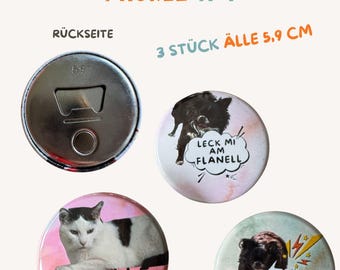 Magnet Set M1- 3 Magnete inklusive Flaschenöffnerfunktion, Forrest vom Ländle