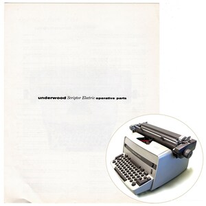 Underwood Scriptor Typewriter Instruction Manual Repro User Electric Vtg