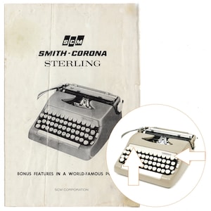 Smith Corona Sterling Typewriter Instruction Manual Repro User Antique Vtg 5Y