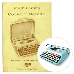 Smith Corona Corsair Deluxe Typewriter Instruction Manual Repro Antique Vtg SCM