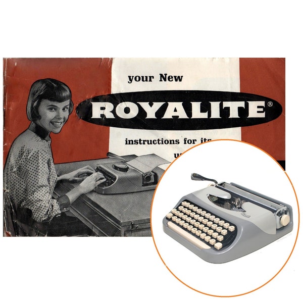 Royal Royalite Typewriter Instruction Manual Antique Vtg Schreibmaschine User