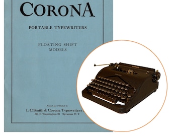 Smith Corona Standard Typewriter Instruction Manual Antique User Vtg Speedline