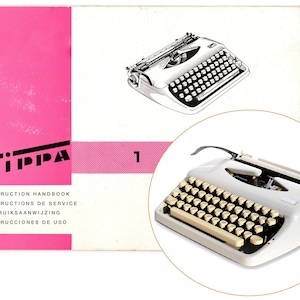 Adler Tippa Typewriter Instruction Manual User Vtg Model 1 or 2 Schreibmaschine