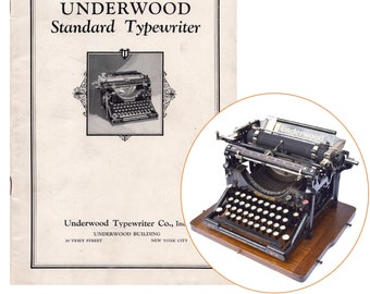 Underwood No.3 Typewriter Instruction Manual Antique Vtg Repro User Standard