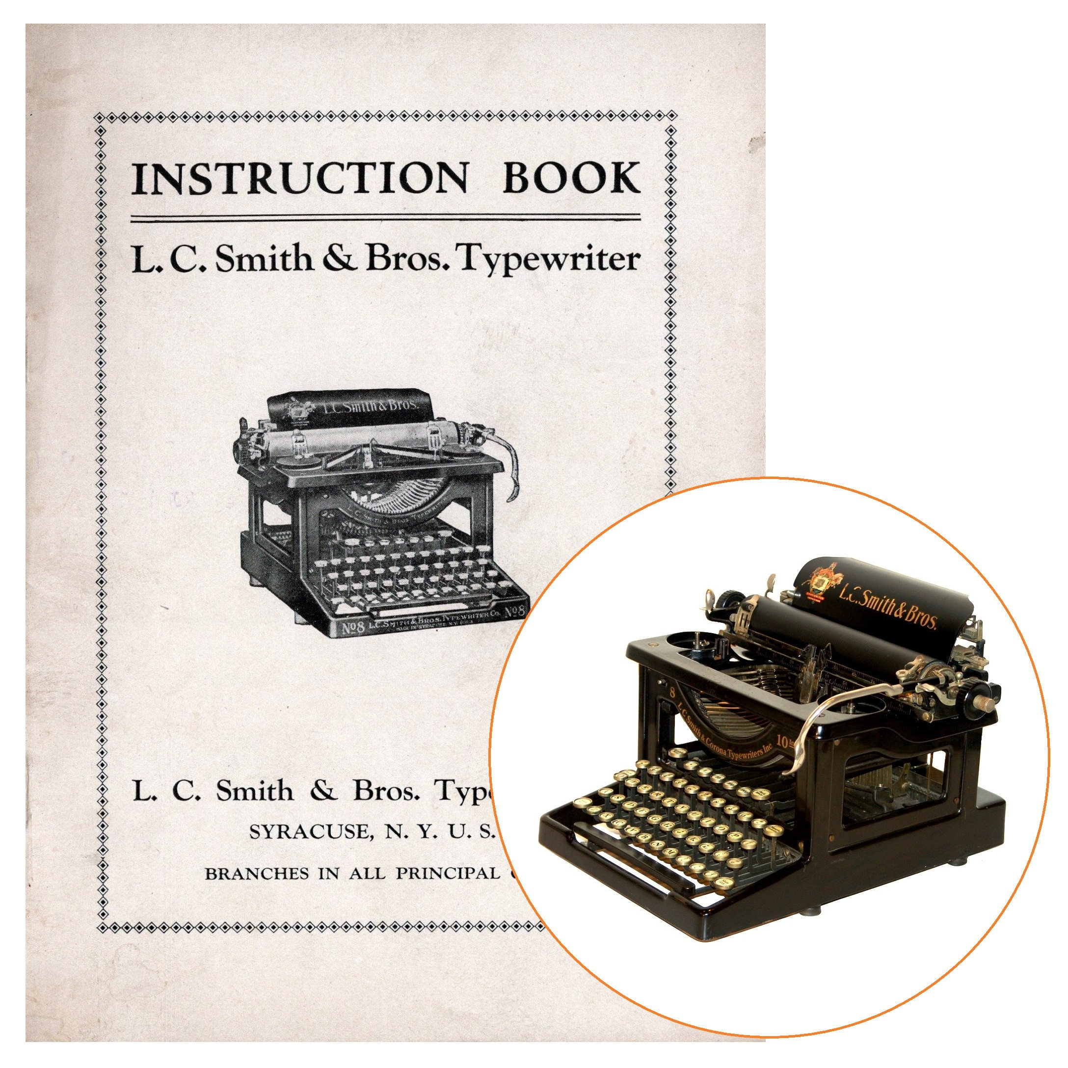 Lc Smith Antique Typewriter - Etsy