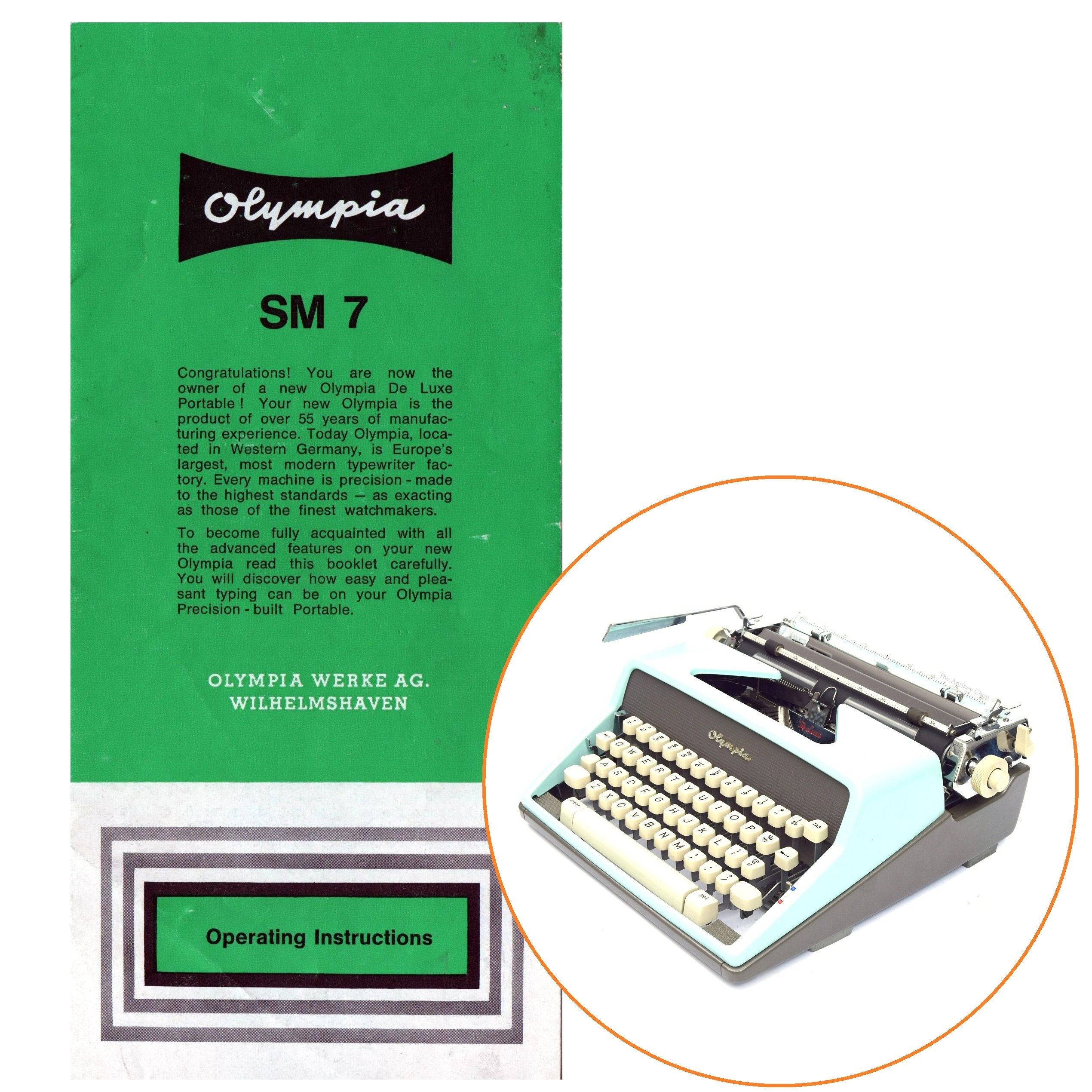 Olympia Olympia SM-7 Grey Typewriter