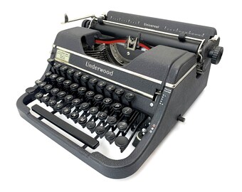 Refurbished 1947 Underwood Universal Portable Typewriter Working Vtg Antique Pica
