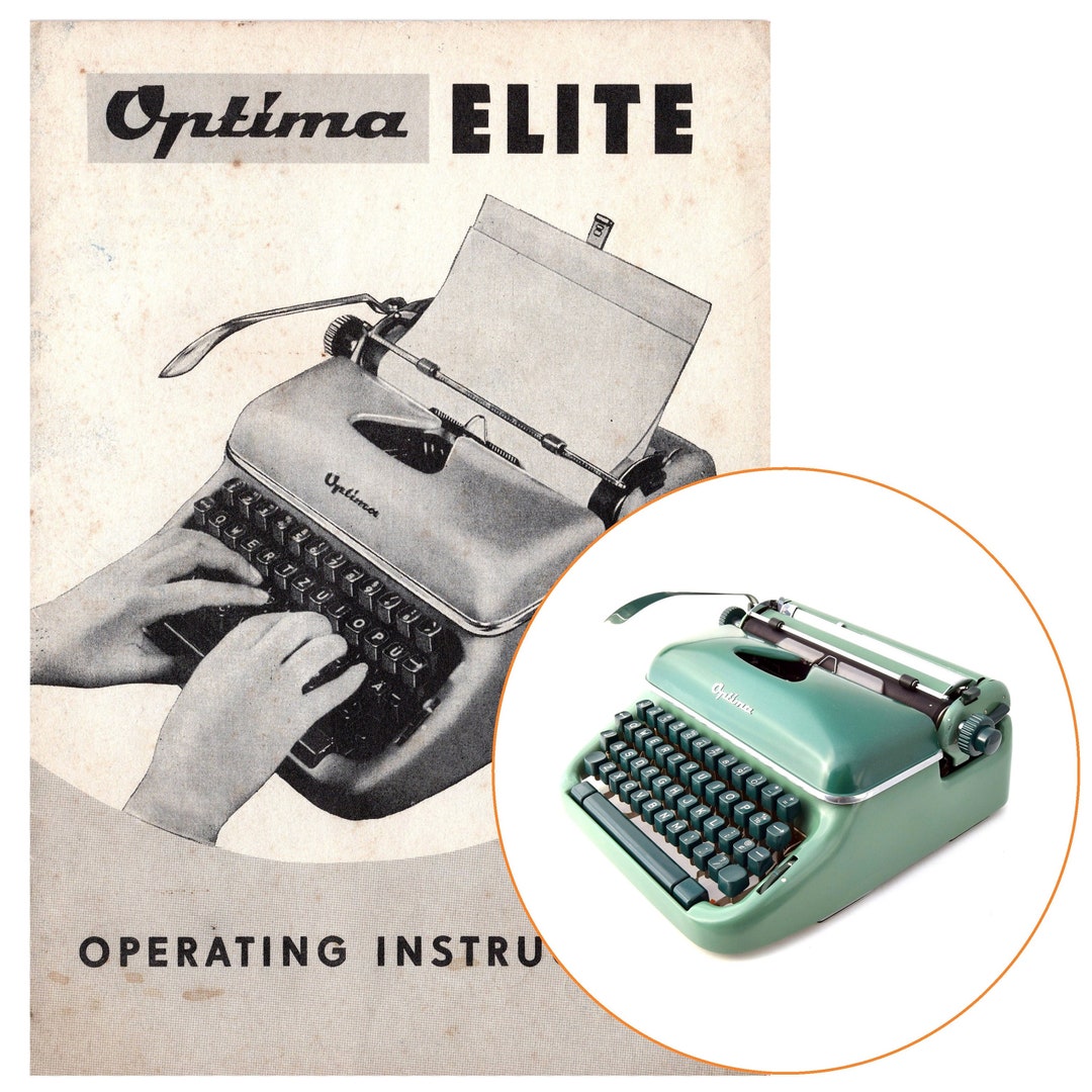 Optima Elite アンティーク タイプライター Optima Elite タイプライター 取扱説明書 ユーザーズガイド Vtg