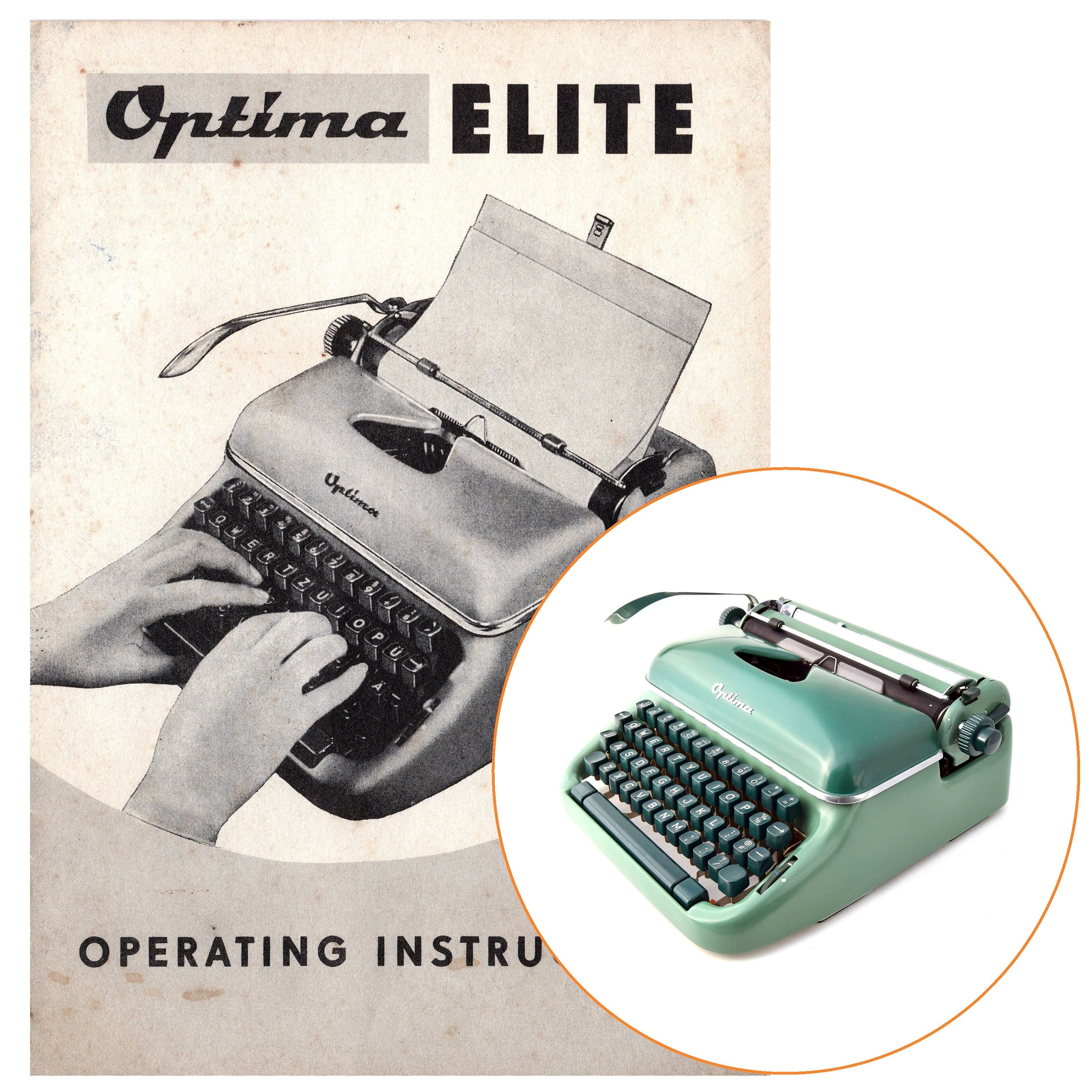 Optima Elite アンティーク タイプライター Optima Elite タイプライター 取扱説明書 ユーザーズガイド Vtg