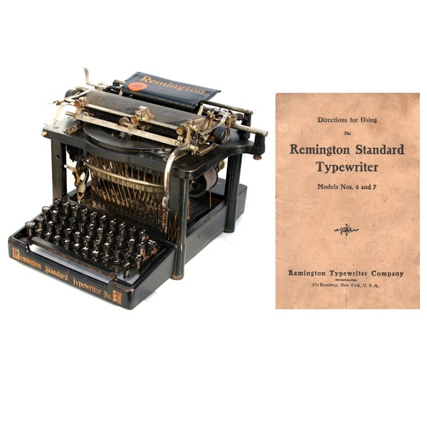 Remington No.6 and No.7 Standard Typewriter User's Manual Instant Download