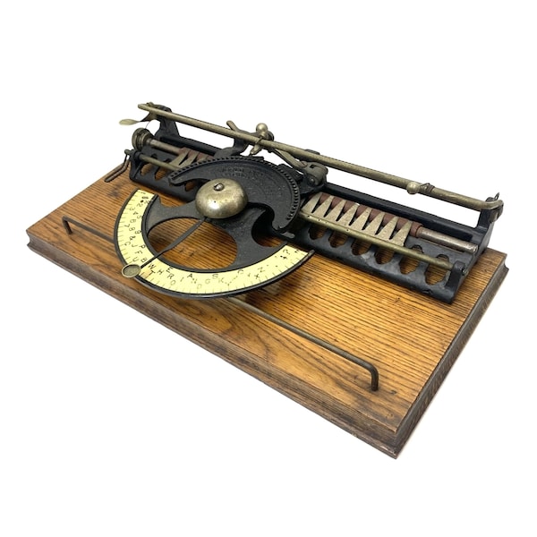 1886 World No.1 Typewriter w/ Case Index Schreibmaschine Machine a Ecrire 打字机