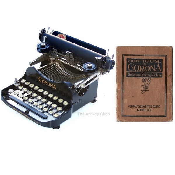 Corona No.3 Folding Typewriter Instruction Manual Instant Download for 1914 - 1922 Models