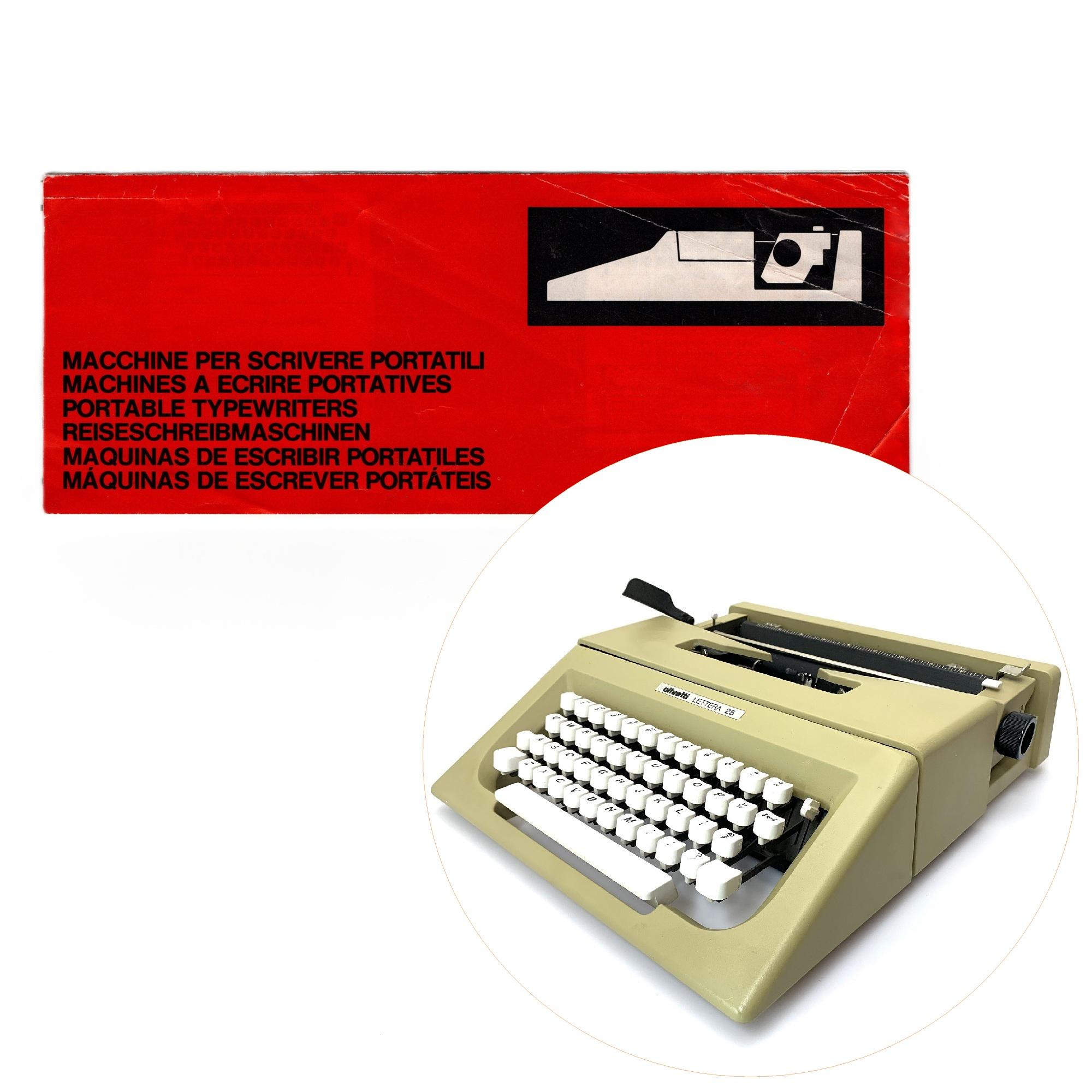 olivetti LETTERA25 タイプライター OLIVETTI Lettera 25 タイプライター インクリボン交換済み – zakka