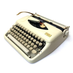 GOLD 1964 Adler Tippa De Luxe Typewriter Portable Working Vtg Pica Ultraportable