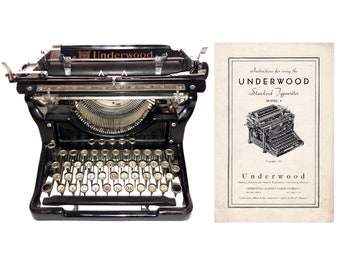 Underwood Standard Model No.6 Typewriter Instruction Manual Instant Download