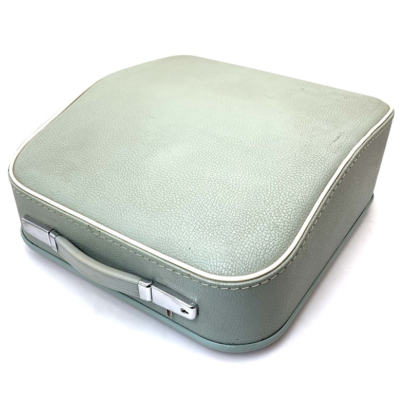 1963 Hermes 3000 Typewriter w/Case Working Seafoam Green Pica Portable Vtg image 9