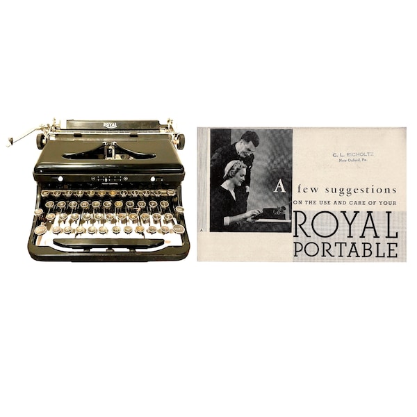 Royal Model A Portable Typewriter Instruction Manual Instant Download