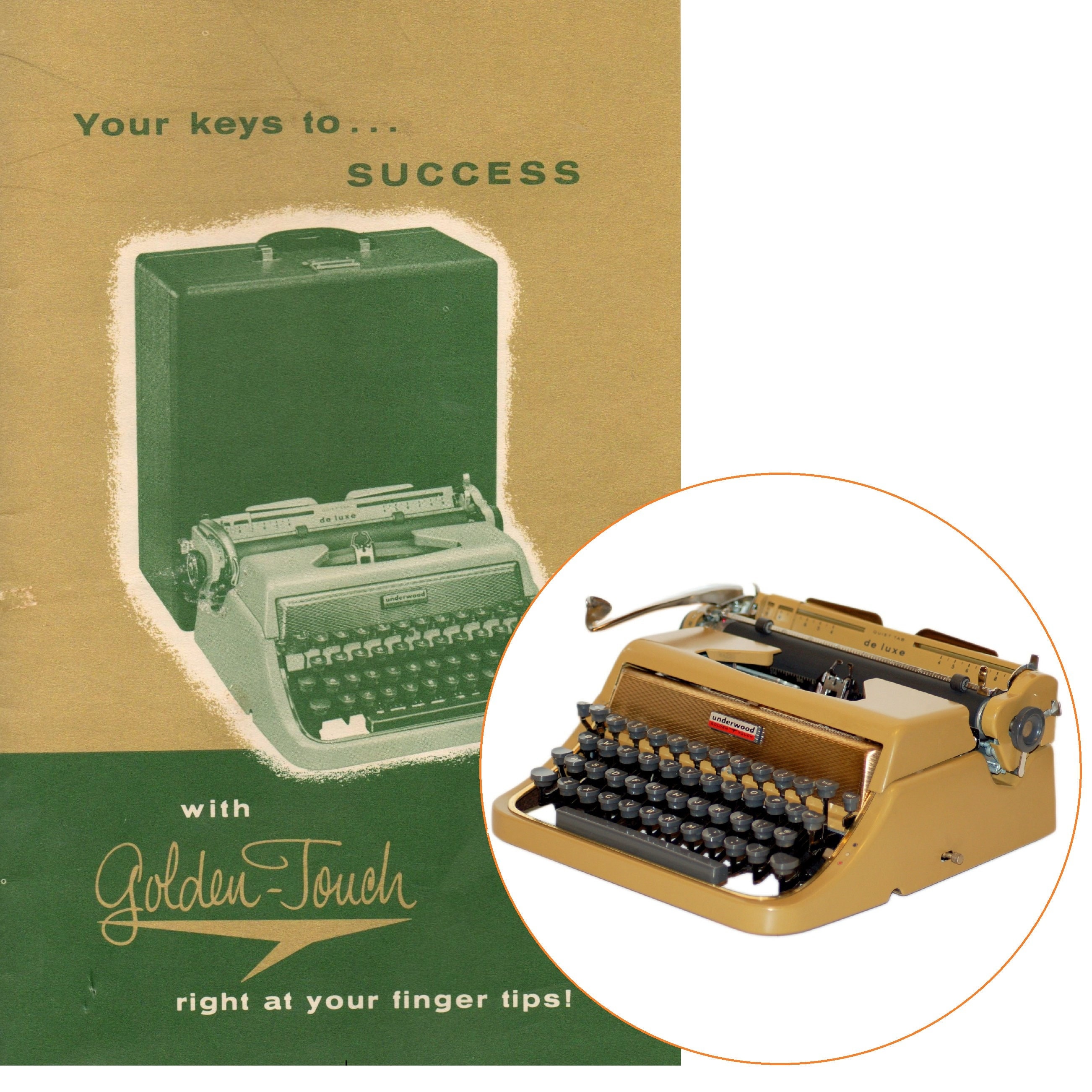 GOLDEN TOUCH Underwood universal typewriter Portable Manual Typewriter