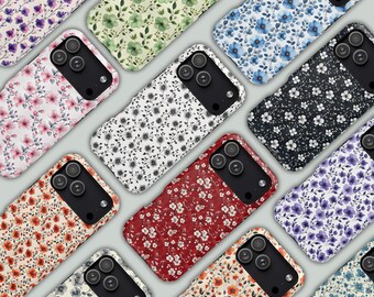 Floral iPhone Case, Botanical Watercolor Wildflowers, Tough, MagSafe
