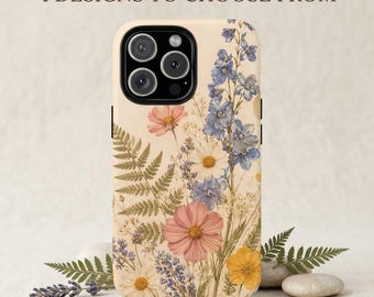 Wildflower Phone Case, Botanical Floral iPhone Case, Cottagecore Daisy Design