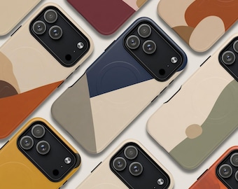 Geometric Phone Case, Color Block Minimal Abstract iPhone Case
