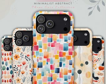 Minimalist Abstract Phone Case,  Modern Cover, Colorful iPhone Case