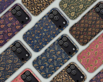 Gilded Paisley Gold Phone Case iPhone 17, 16, 15 & 14, Tough, MagSafe