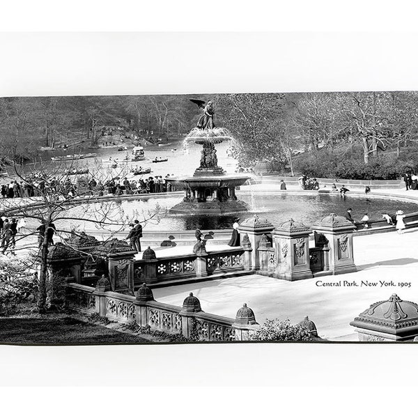 Placemat. Central Park & Bethesda Fountain. New York. 1905